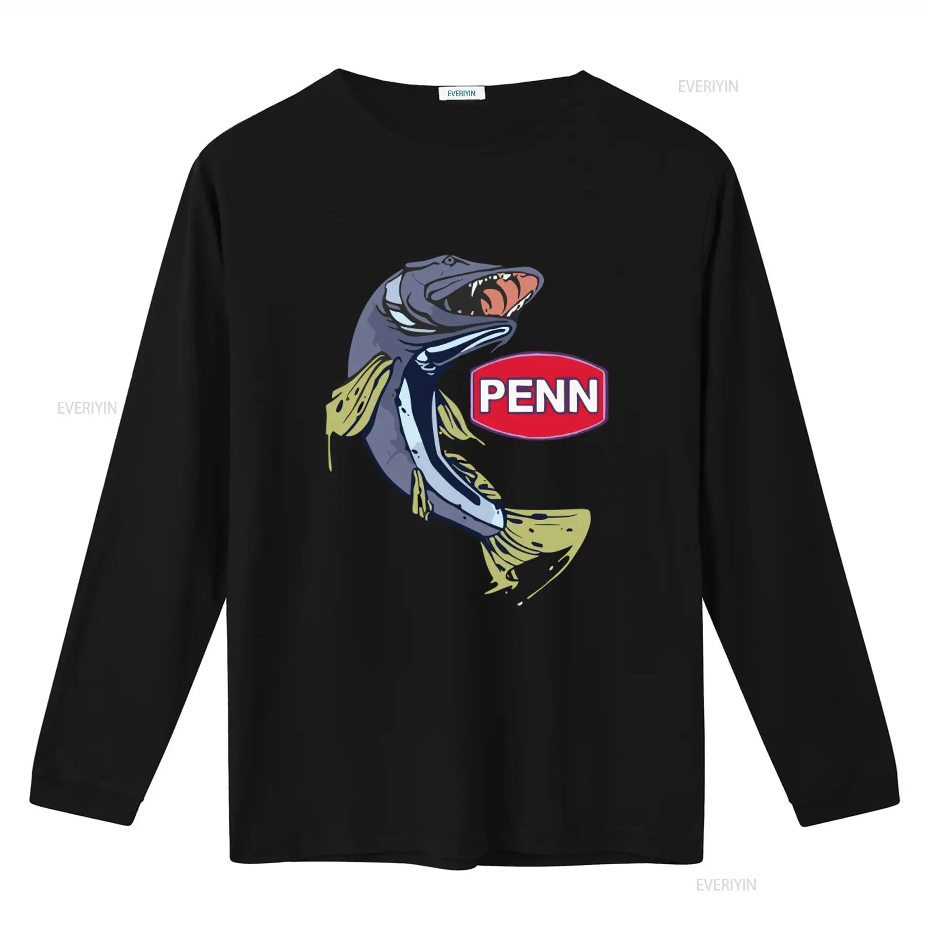 قميص رجالي أسود بشعار شركة PEN - مراجعة Fishing Equipment Logo وسعره