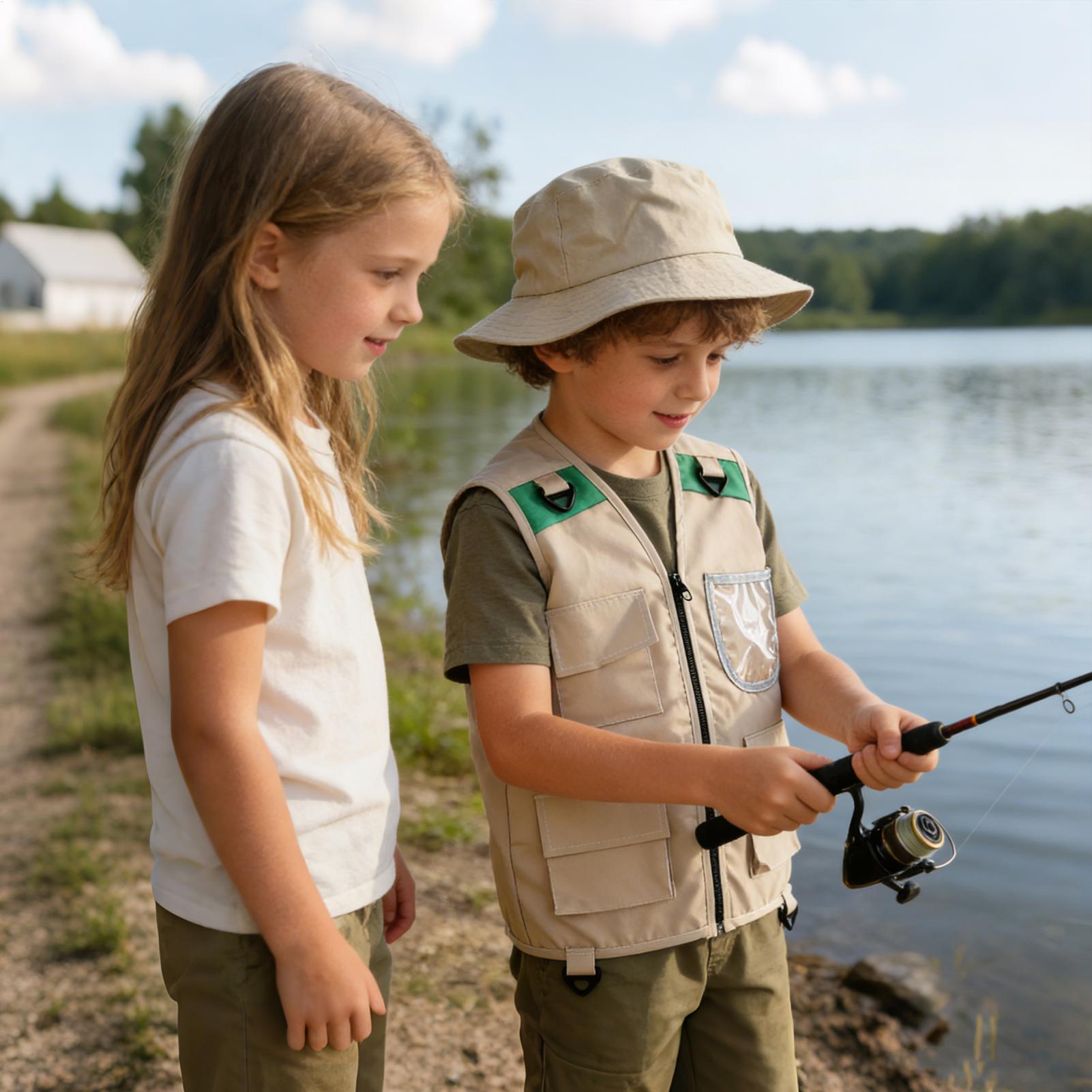 سترة استكشافية للأطفال للأنشطة - مراجعة Fishing Equipment Logo وسعره