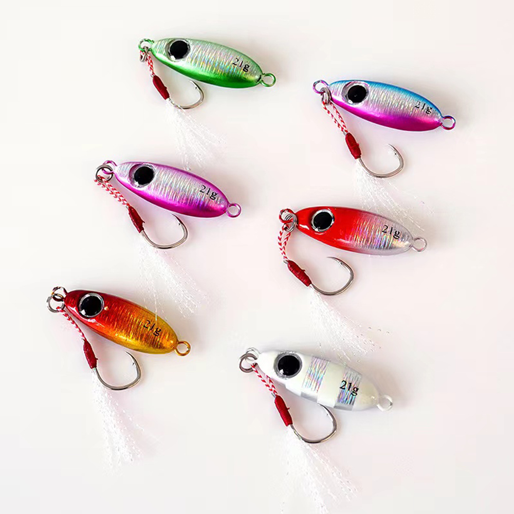 6 قطعة مايكرو المعادن القفز ال - مراجعة Jig Head Lure وسعره