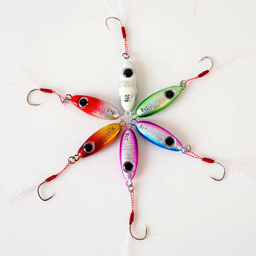 6 قطعة مايكرو المعادن القفز ال - مراجعة Jig Head Lure وسعره