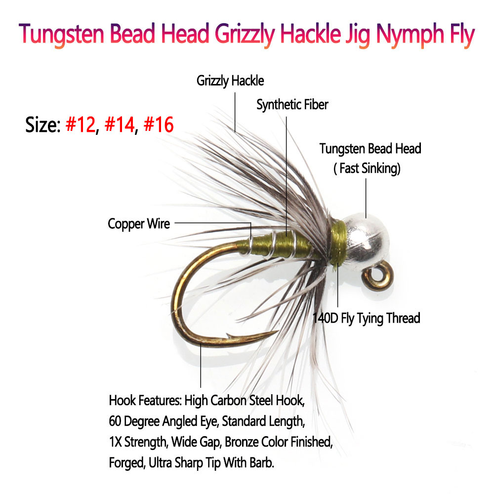 بيمو 6 قطع # 12 #   14 # 16 طُ - مراجعة Jig Head Lure وسعره