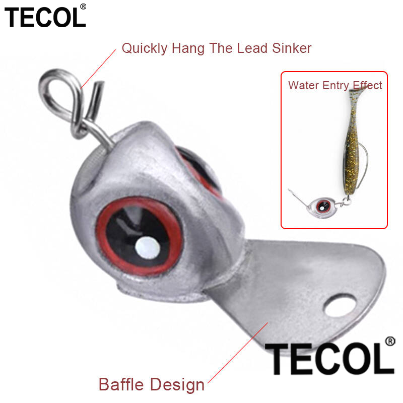 TECOL 5 قطع 10 قطع 3.5 جرام 5  - مراجعة Jig Head Lure وسعره