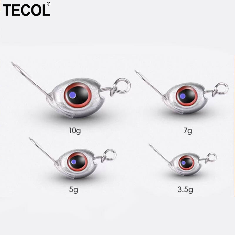 TECOL 5 قطع 10 قطع 3.5 جرام 5  - مراجعة Jig Head Lure وسعره