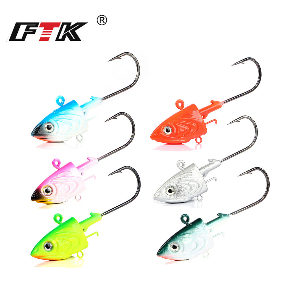 FTK 2 قطعة خطاف صيد السمك برأس - مراجعة Jig Head Lure وسعره